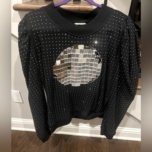 COPY - Queen of sparkles black disco ball sweatshirt